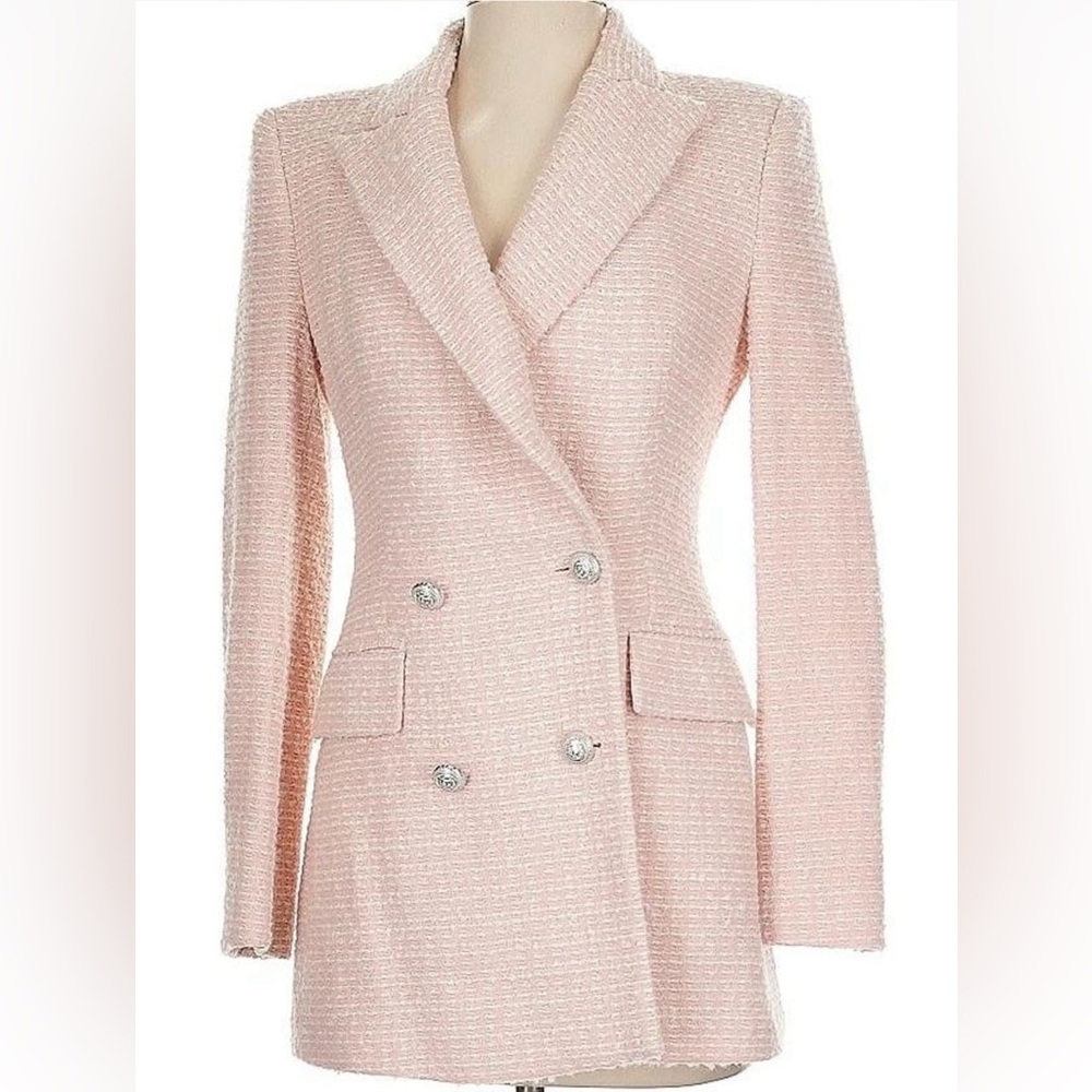 Zara Tweed Pink Blazer
